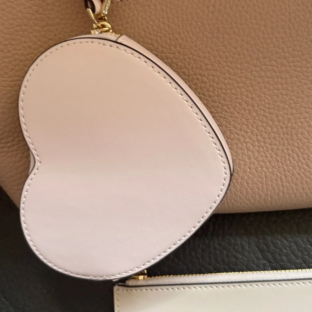 Kate spade milk tea tote set in pebble leather